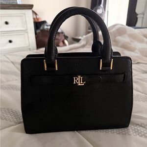 Classic Ralph Lauren small satchel/crossbody Leather Handbag. Missing strap